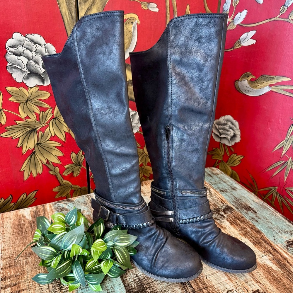 Women’s BARETTA Black Knee-High Boots | #Z37